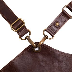 Avental de Couro Amêndoa Brown