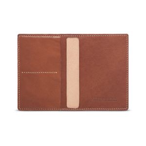 Porta Passaporte de Couro WP Caramelo